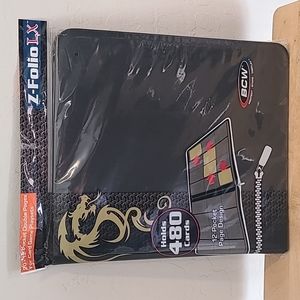 LARGE ZIPPER PORTFOLIO BCW GAMING Z-FOLIO 12-POCKET LX ALBUM, HOLDS 480 CARDS